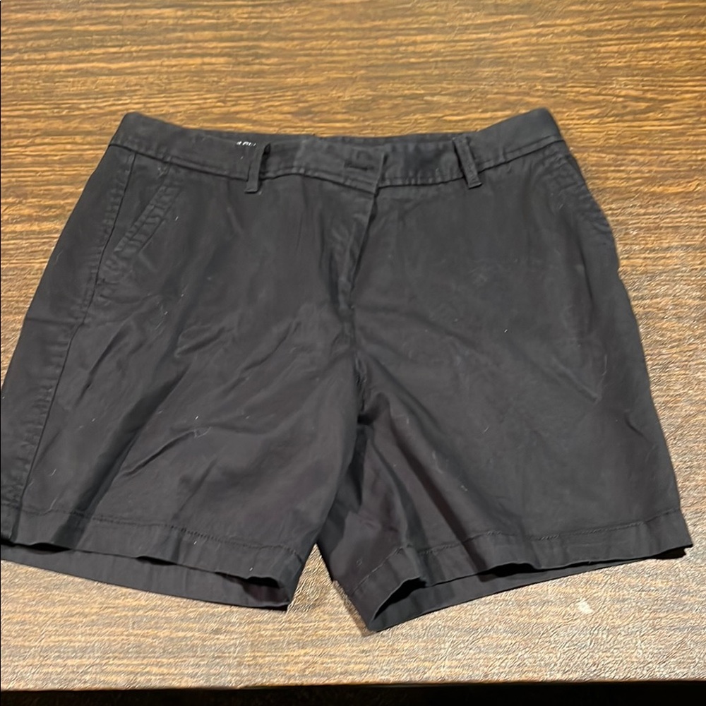Talbots Black Flat Front Shorts